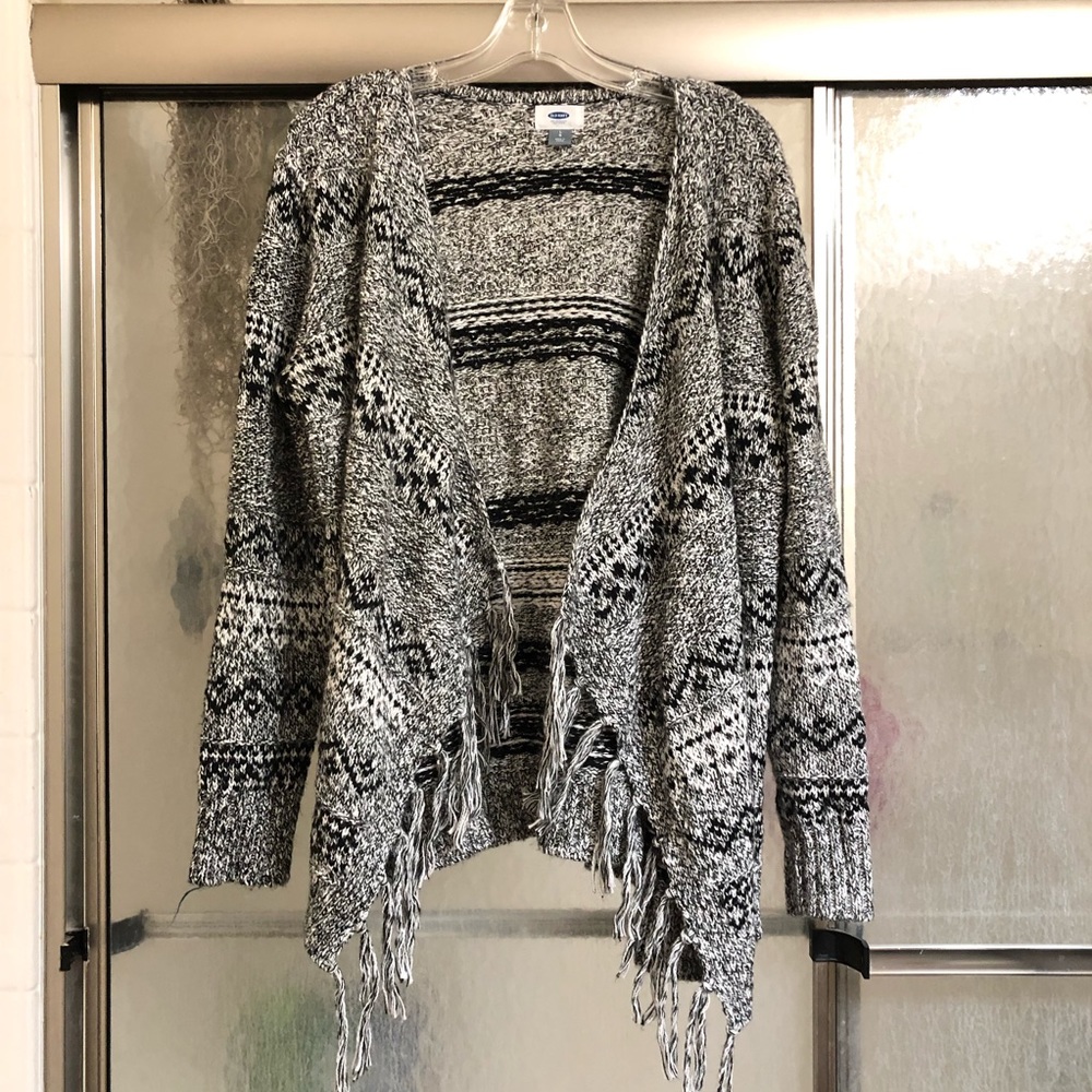 Grey pattern cardigan